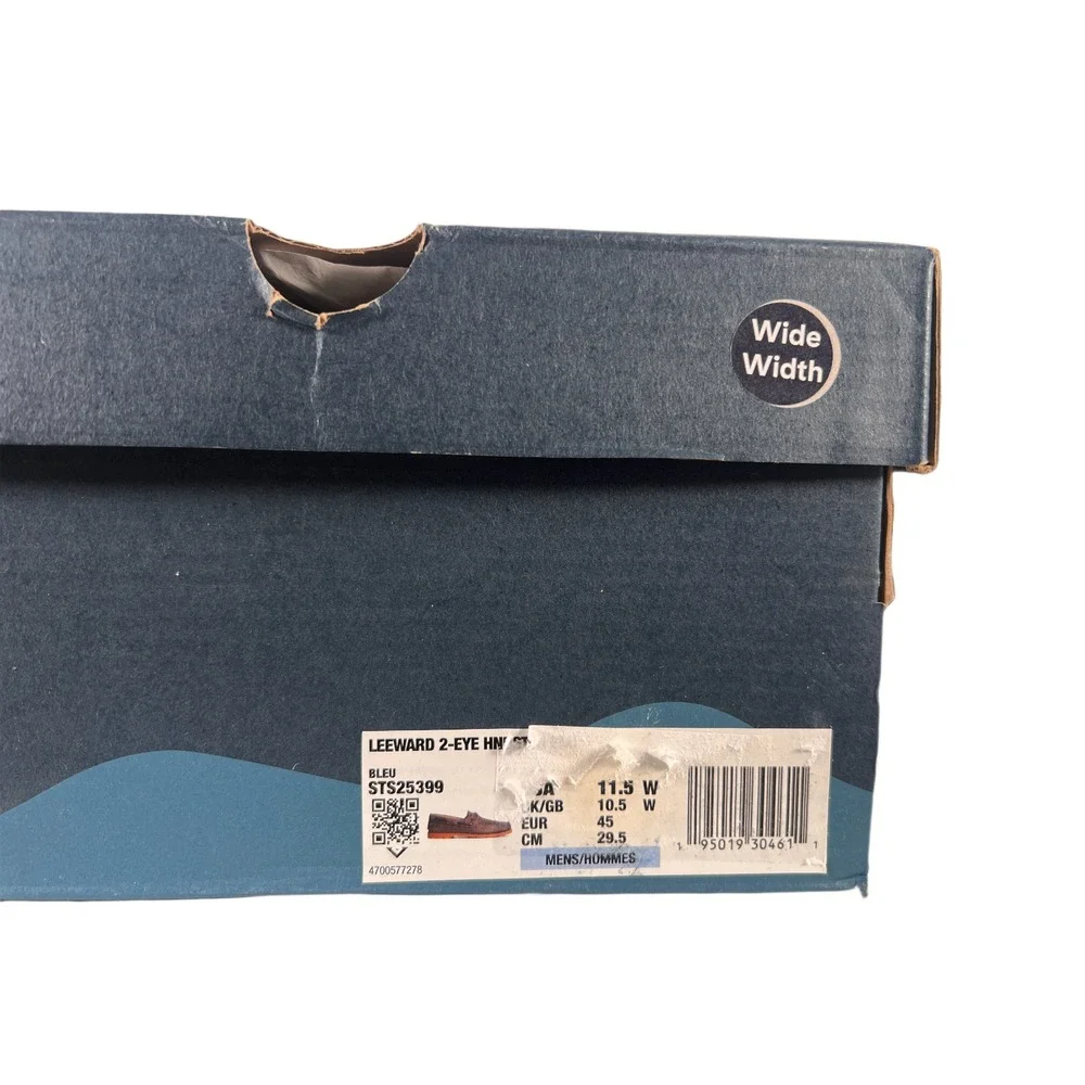 Sperry Men's Leeward‎ 2-Eye Houndstooth Boat Shoes Blue 11.5 wide